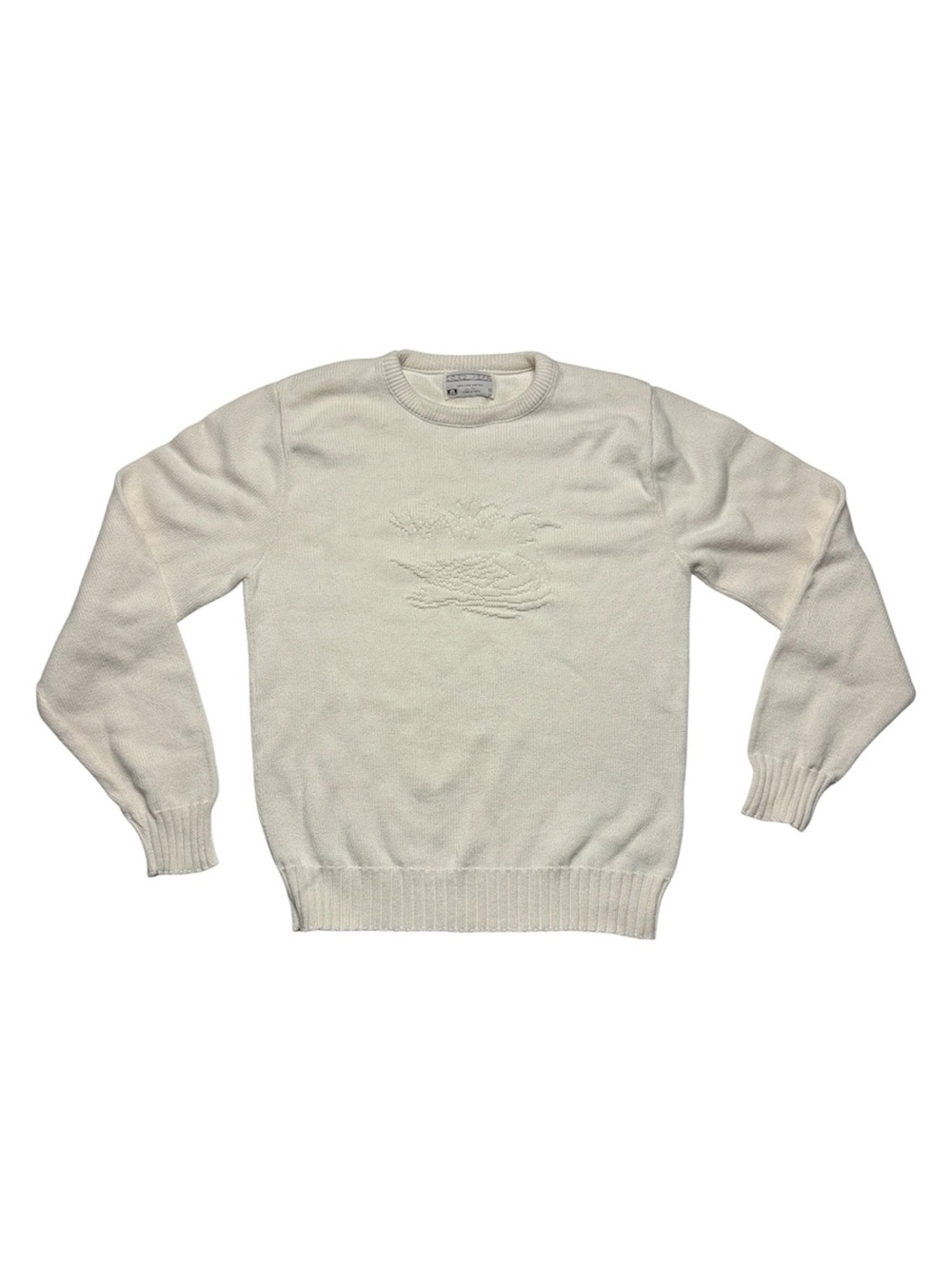 Vintage Lord Jeff embroidered cream crew neck cotton sweater